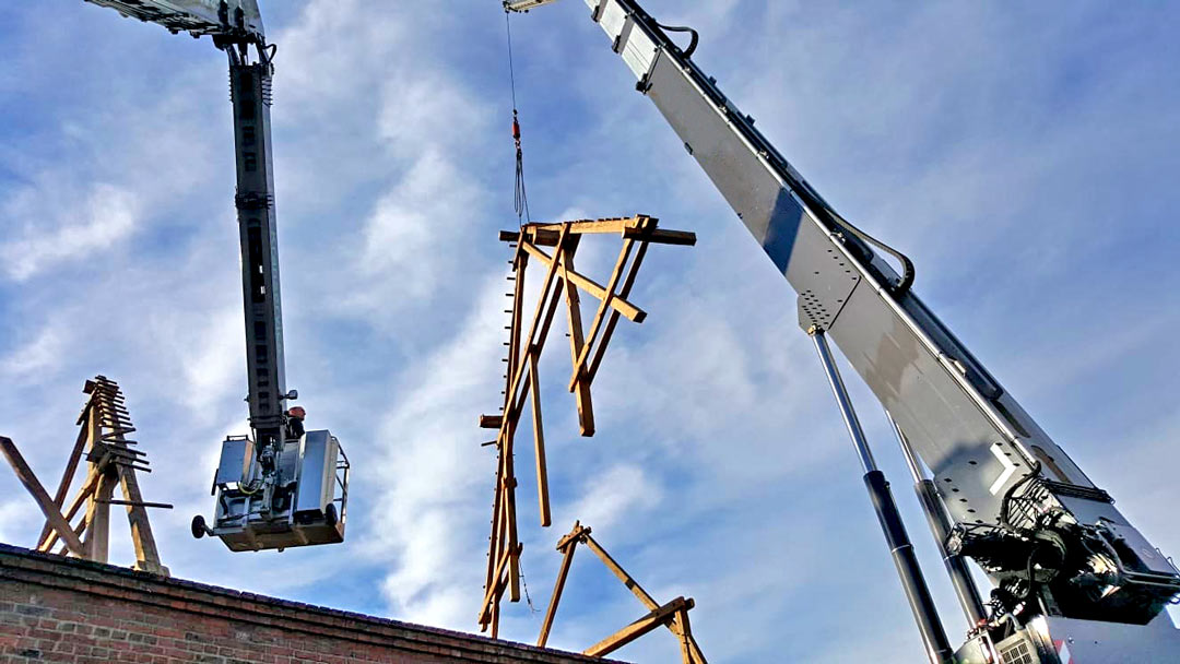 grue charpente nacelle