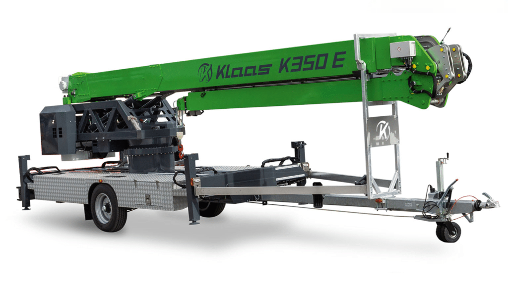 Location grue sur remorque tractable Klaas K350E électrique 32 m